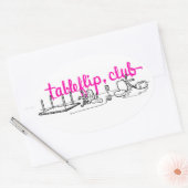 tableflip.club Stickers ovale (Enveloppe)