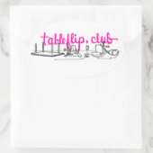 tableflip.club Stickers ovale (Sac)