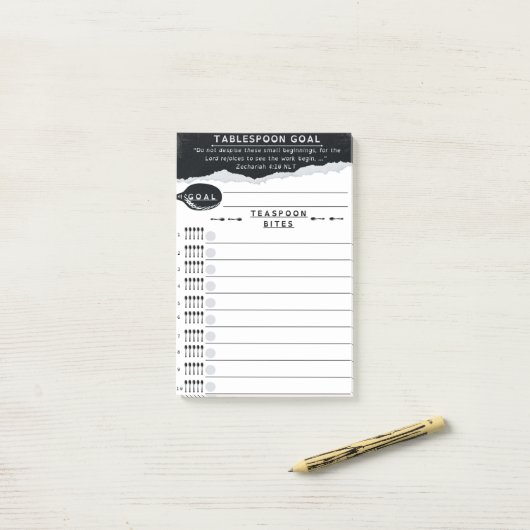 Tablespoon Goals List Post-it® Notes (Op bureau)