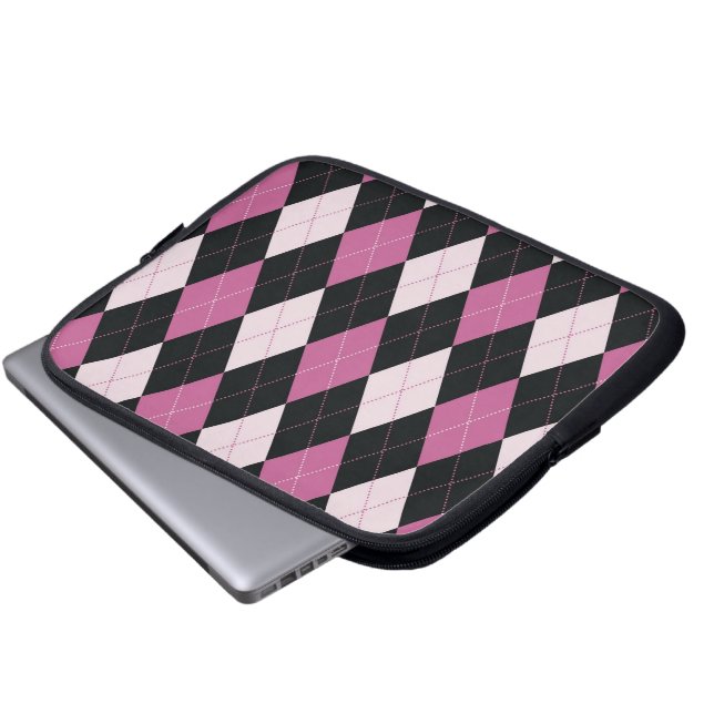 Tablet en laptophoes - Argyle D - Doll House Laptop Sleeve (Voorkant onderkant)