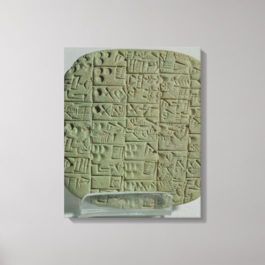 Tablet met cuneiform script canvas afdruk (Voorkant)