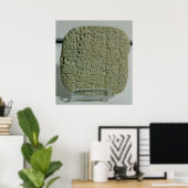 Tablet met cuneiform script poster (Thuiskantoor)