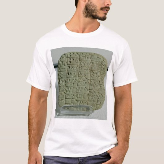 Tablet met cuneiform script t-shirt (Voorkant)
