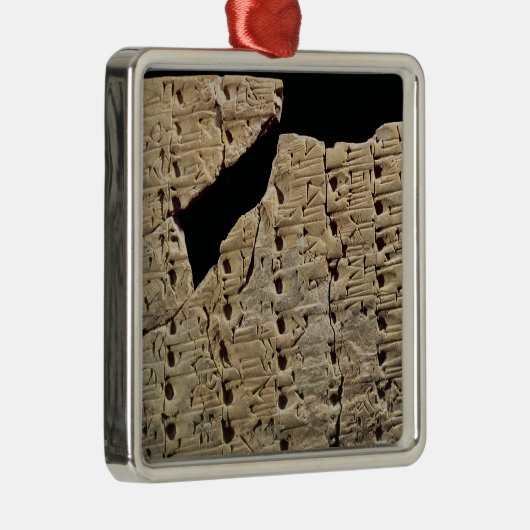 Tablet met cuneiform script, uit Uruk Metalen Ornament (Rechts)