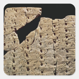 Tablet met cuneiform script, uit Uruk Vierkante Sticker