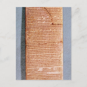 Tablet met rituele offers briefkaart