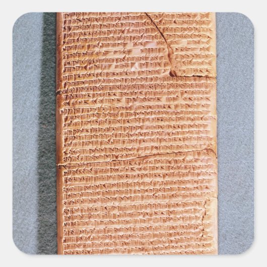 Tablet met rituele offers vierkante sticker (Voorkant)