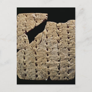 Tablet met spijkerschrift, uit Uruk Briefkaart