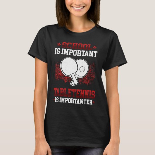 Tabletennis is belangrijk Jonge Tennis Play T-shirt (Voorkant)