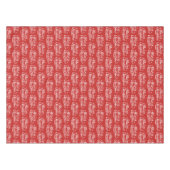 Tabletje met rood en wit kerstpatroon tafelkleed (Voorkant (Horizontaal))