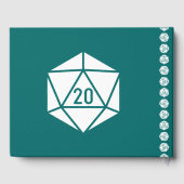 Tabletop afbeelding in Blauwgroen gastboek Gastenboek (Achterkant)