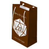 Tabletop afbeelding in chocolade cadeau klein cadeauzakje (Achterkant Gekanteld)
