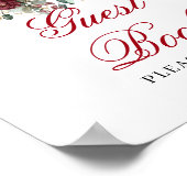 Tabletop Affiche de Livre d'Or Vert Foncé Burgundy (Coin)