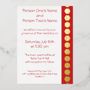 Tabletop Chic dans Cherry Foil Invitation