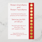 Tabletop Chic dans Cherry Foil Invitation (Recto)