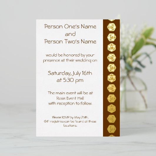 Tabletop Chic dans Invitation à huile de chocolat (Debout devant)