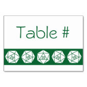 Tabletop Chic dans la carte de table verte (Dos)