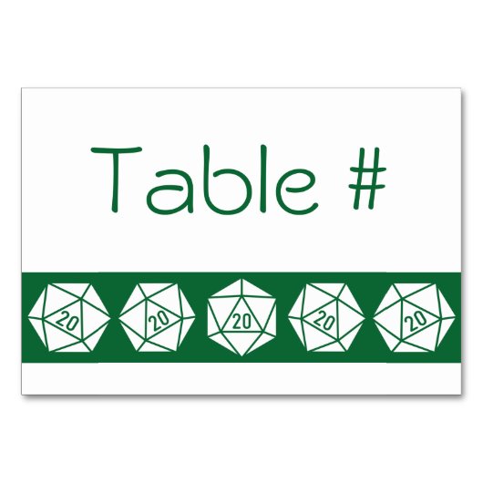 Tabletop Chic dans la carte de table verte (Devant)