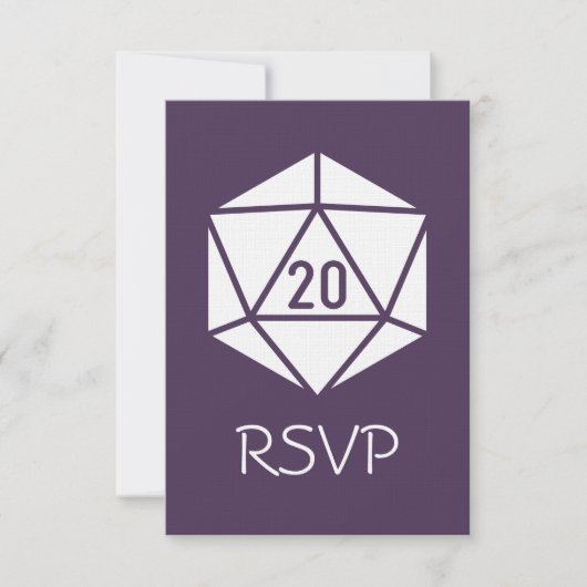 Tabletop Chic dans la carte RSVP violet (Devant)