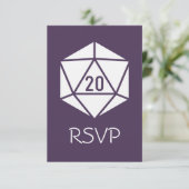Tabletop Chic dans la carte RSVP violet (Debout devant)