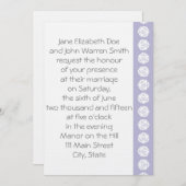 Tabletop Chic dans Lavender Faire-part de mariage (Devant / Derrière)