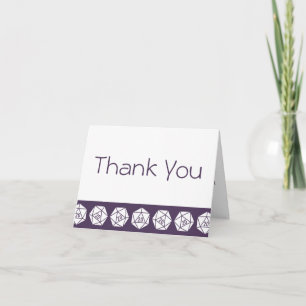 Tabletop Chic dans le Carte de remerciements mauve