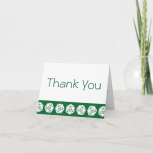 Tabletop Chic dans le Carte de remerciements vert