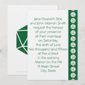 Tabletop Chic dans le Faire-part de mariage vert (Devant / Derrière)