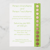 Tabletop Chic dans Peridot Foil Invitation (Recto)
