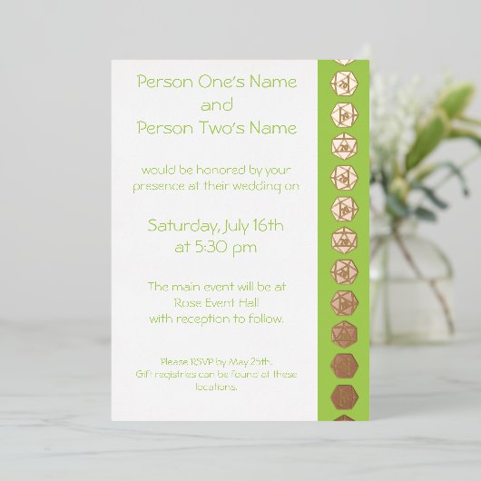 Tabletop Chic dans Peridot Foil Invitation (Debout devant)