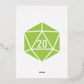 Tabletop Chic dans Peridot Foil Invitation (Verso)