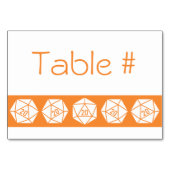 Tabletop Chic dans une carte de table orange (Dos)