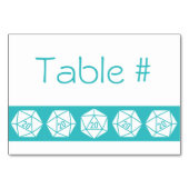 Tabletop Chic dans une carte de table Turquoise (Dos)