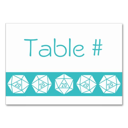 Tabletop Chic dans une carte de table Turquoise (Devant)