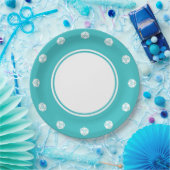 Tabletop Chic en Assiette en Papier Turquoise (Fête)