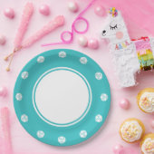 Tabletop Chic en Assiette en Papier Turquoise (Fête)