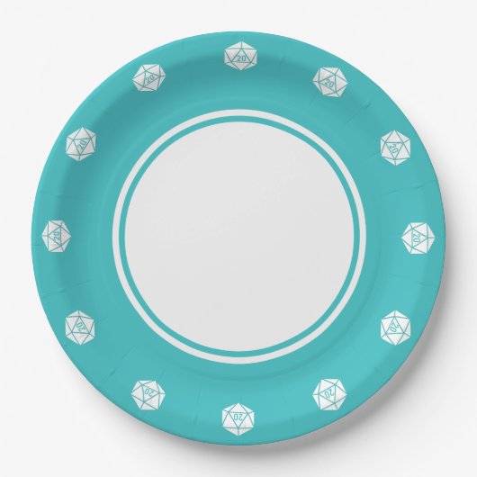 Tabletop Chic en Assiette en Papier Turquoise (Devant)