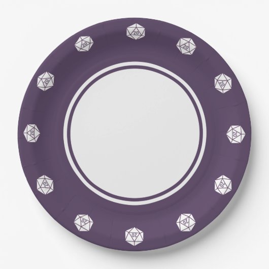 Tabletop Chic en Assiette en Papier Violet (Devant)