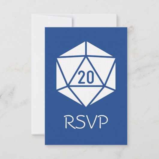 Tabletop Chic en bleu carte RSVP (Devant)