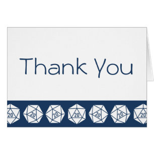 Tabletop Chic en bleu marine Carte de remerciement