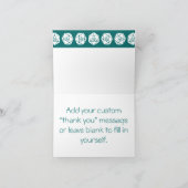 Tabletop Chic en Carte de remerciements Turquoise (Intérieur)