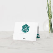 Tabletop Chic en Carte de remerciements Turquoise (Dos)