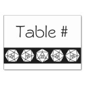 Tabletop Chic en carte de table noire (Dos)