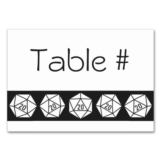 Tabletop Chic en carte de table noire (Devant)