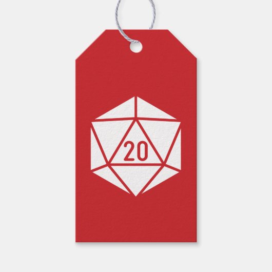 Tabletop Chic en Cerise Étiquette Cadeau (Devant)