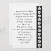 Tabletop Chic en Faire-part de mariage noir (Devant / Derrière)