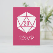 Tabletop Chic en Framboise Carte de Réponse (Debout devant)