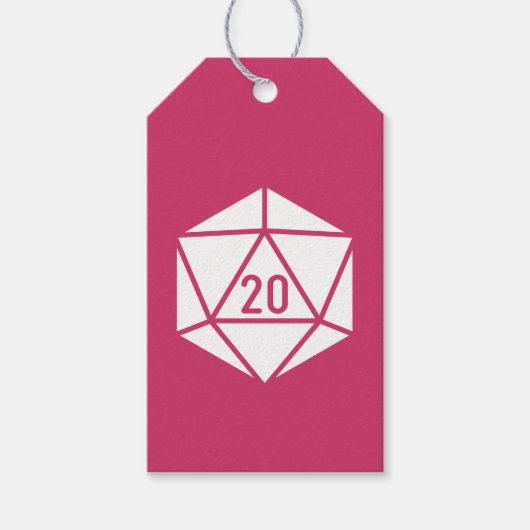 Tabletop Chic en framboise étiquette cadeau (Devant)