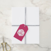 Tabletop Chic en framboise étiquette cadeau (Avec de la ficelle)