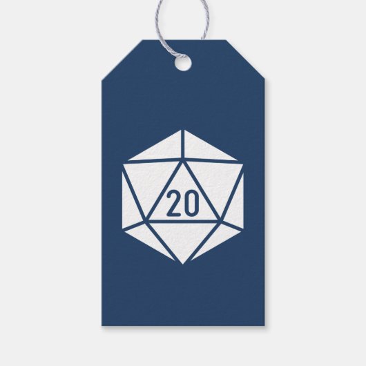 Tabletop Chic en Navy Étiquette de Cadeau (Devant)